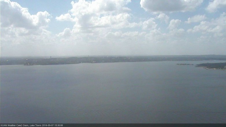 Lake Travis webcam, September 7, 2016 2:40 PM CT