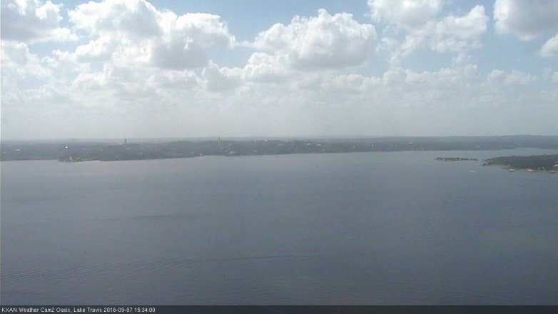 Lake Travis webcam, September 7, 2016 2:45 PM CT