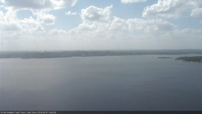 Lake Travis webcam, September 7, 2016 3:10 PM CT
