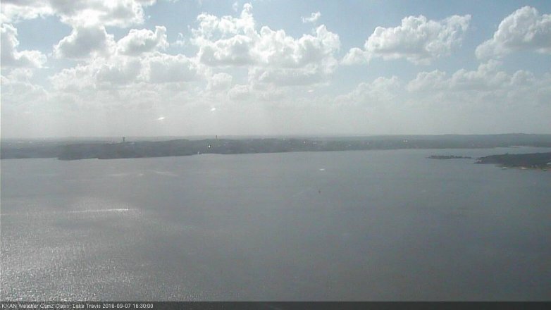 Lake Travis webcam, September 7, 2016 4:00 PM CT