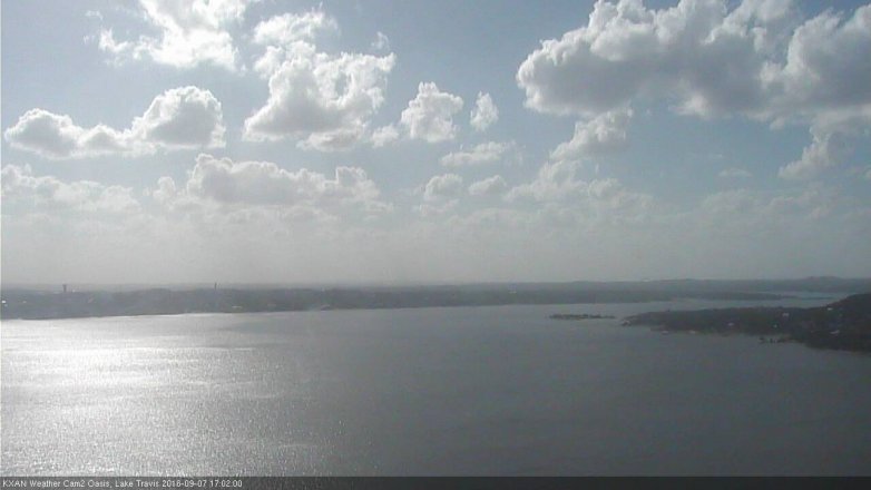Lake Travis webcam, September 7, 2016 4:05 PM CT