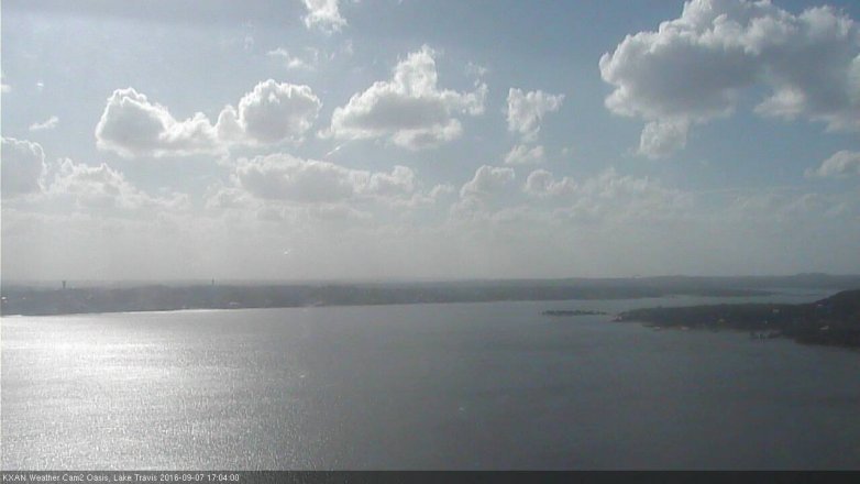 Lake Travis webcam, September 7, 2016 4:15 PM CT
