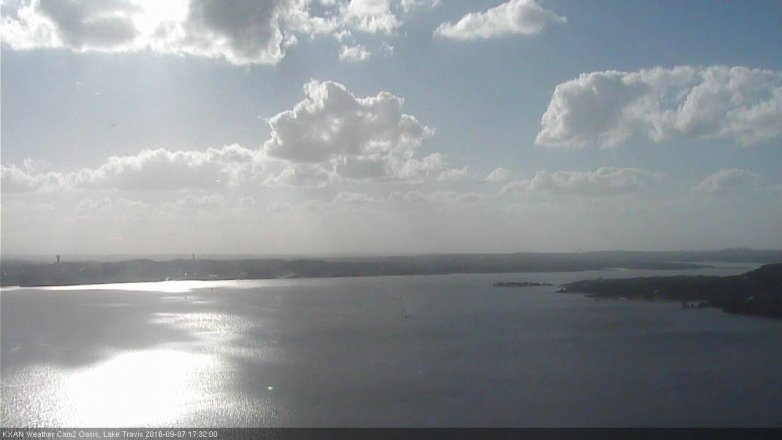 Lake Travis webcam, September 7, 2016 4:45 PM CT