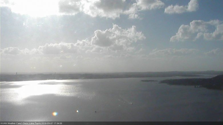 Lake Travis webcam, September 7, 2016 5:05 PM CT
