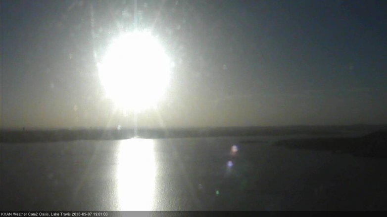 Lake Travis webcam, September 7, 2016 6:05 PM CT