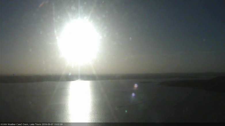Lake Travis webcam, September 7, 2016 6:20 PM CT