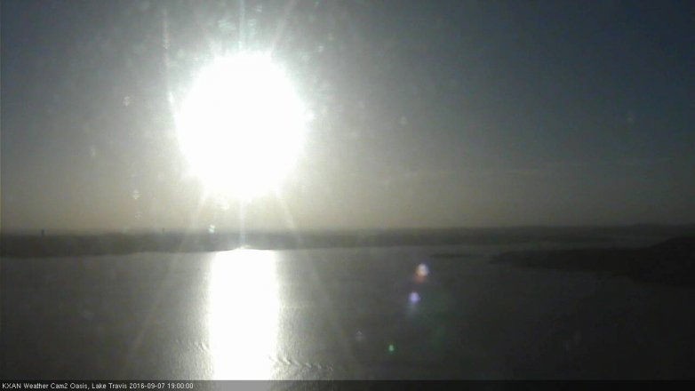 Lake Travis webcam, September 7, 2016 6:25 PM CT