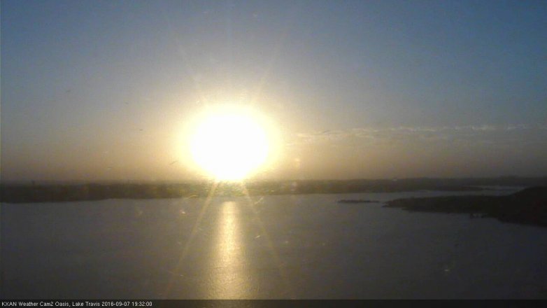 Lake Travis webcam, September 7, 2016 7:00 PM CT