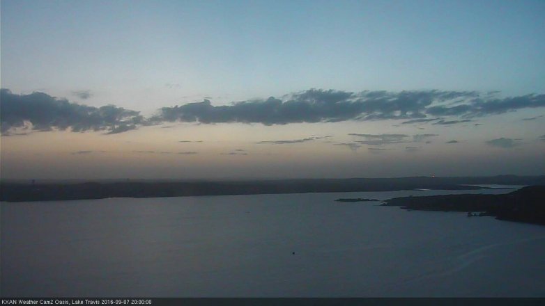 Lake Travis webcam, September 7, 2016 7:05 PM CT