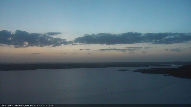 Lake Travis webcam, September 7, 2016 7:15 PM CT