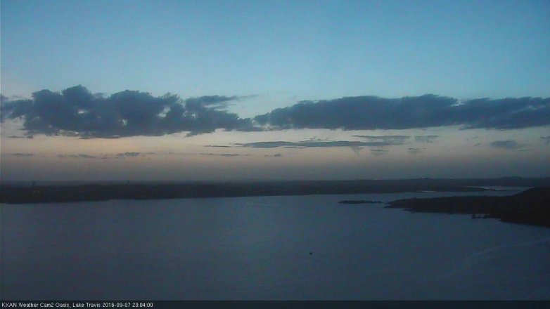 Lake Travis webcam, September 7, 2016 7:35 PM CT