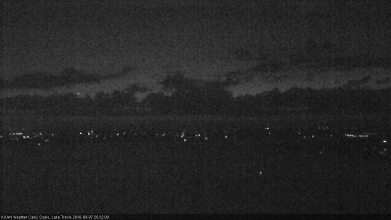 Lake Travis webcam, September 7, 2016 7:45 PM CT