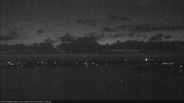 Lake Travis webcam, September 7, 2016 8:00 PM CT