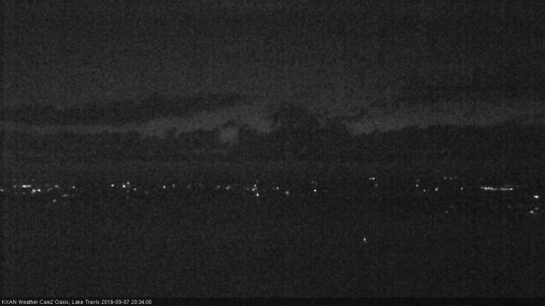 Lake Travis webcam, September 7, 2016 8:05 PM CT