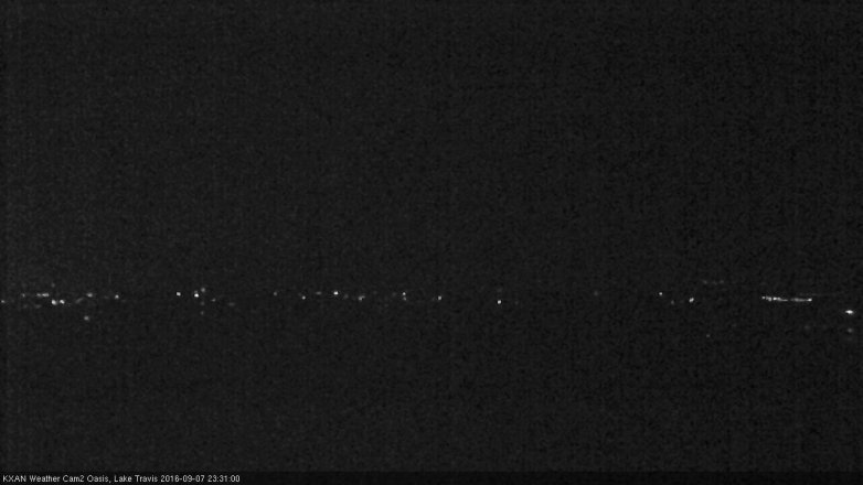 Lake Travis webcam, September 7, 2016 11:00 PM CT
