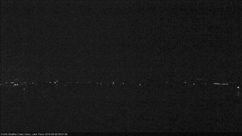 Lake Travis webcam, September 7, 2016 11:25 PM CT