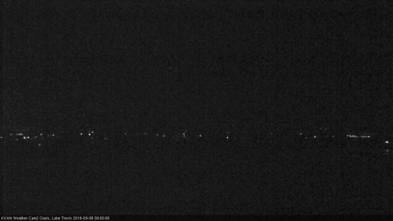 Lake Travis webcam, September 7, 2016 11:30 PM CT