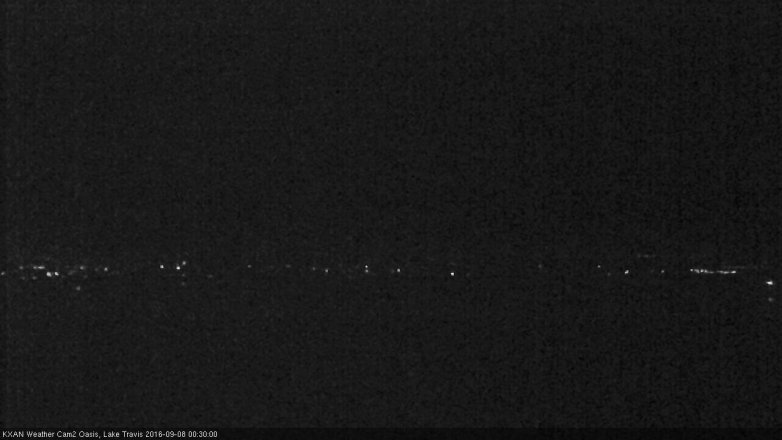 Lake Travis webcam, September 7, 2016 11:35 PM CT