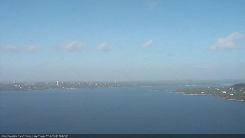 Lake Travis webcam, September 8, 2016 9:05 AM CT