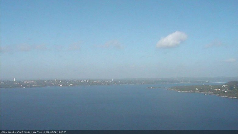 Lake Travis webcam, September 8, 2016 9:20 AM CT
