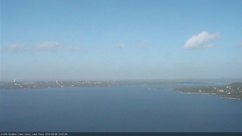 Lake Travis webcam, September 8, 2016 9:25 AM CT