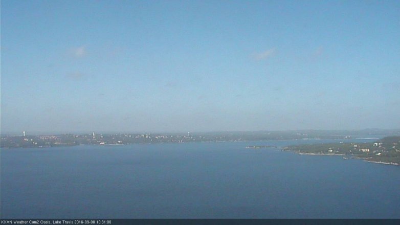 Lake Travis webcam, September 8, 2016 9:35 AM CT