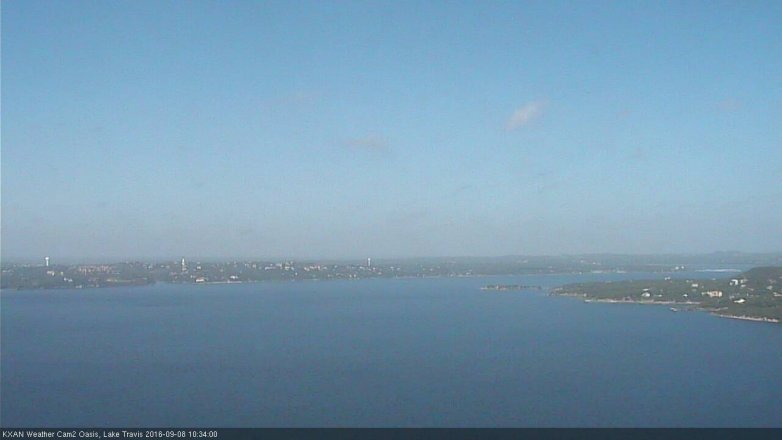 Lake Travis webcam, September 8, 2016 10:05 AM CT