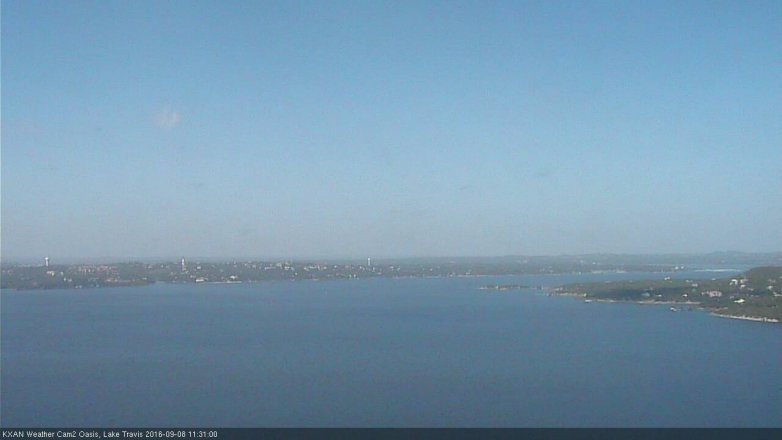 Lake Travis webcam, September 8, 2016 10:55 AM CT