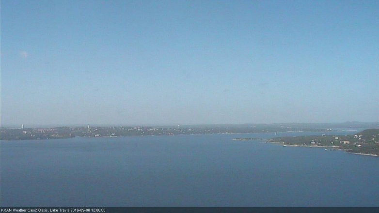 Lake Travis webcam, September 8, 2016 11:15 AM CT