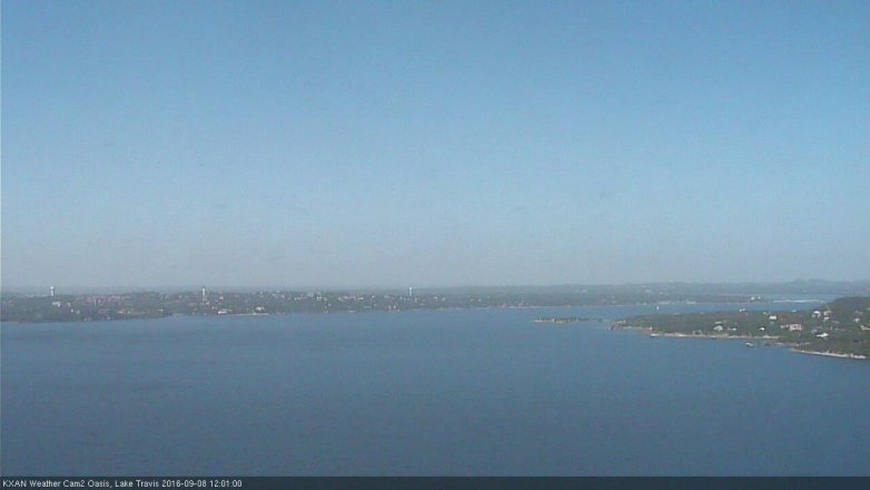 Lake Travis webcam, September 8, 2016 11:25 AM CT