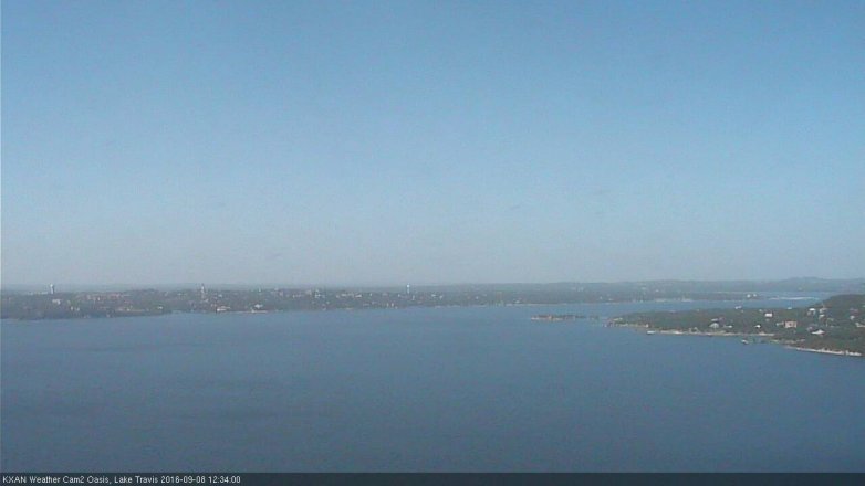 Lake Travis webcam, September 8, 2016 12:00 PM CT