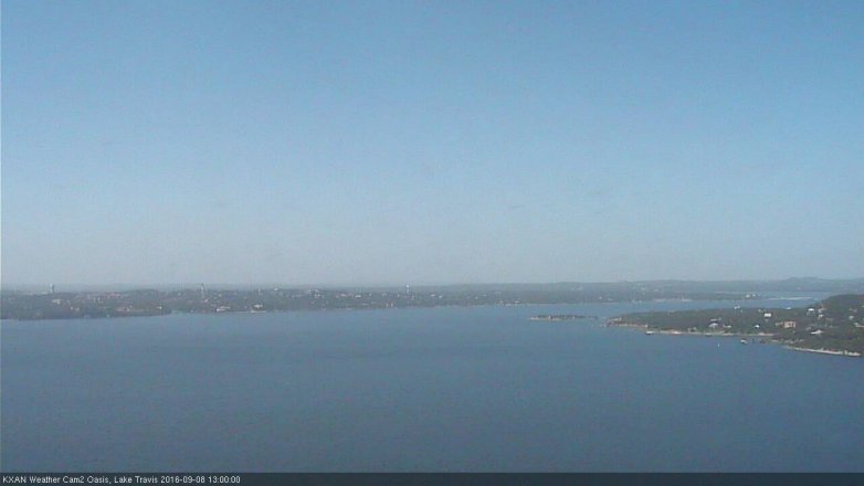 Lake Travis webcam, September 8, 2016 12:30 PM CT
