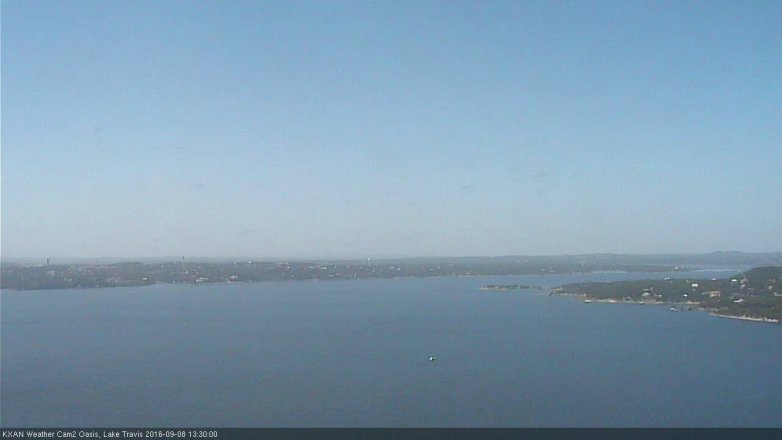 Lake Travis webcam, September 8, 2016 12:35 PM CT