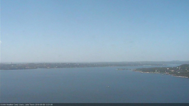 Lake Travis webcam, September 8, 2016 12:55 PM CT