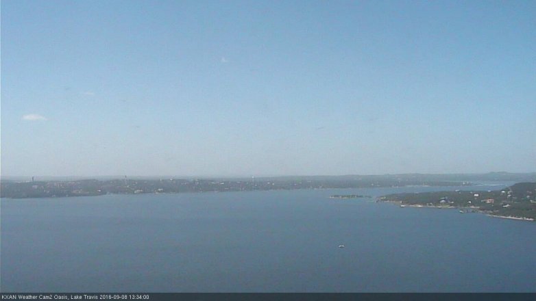 Lake Travis webcam, September 8, 2016 1:05 PM CT