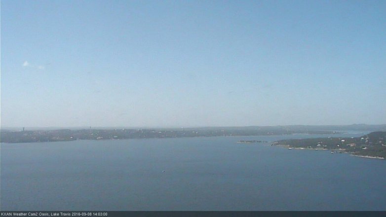 Lake Travis webcam, September 8, 2016 1:25 PM CT