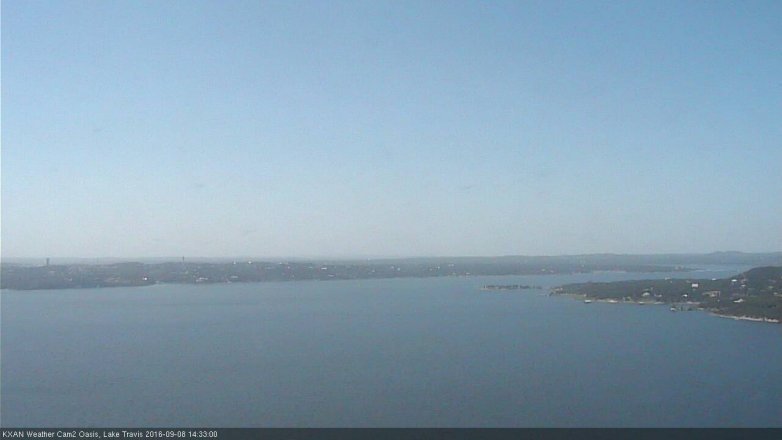 Lake Travis webcam, September 8, 2016 1:40 PM CT