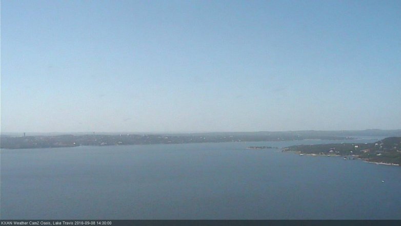 Lake Travis webcam, September 8, 2016 1:45 PM CT