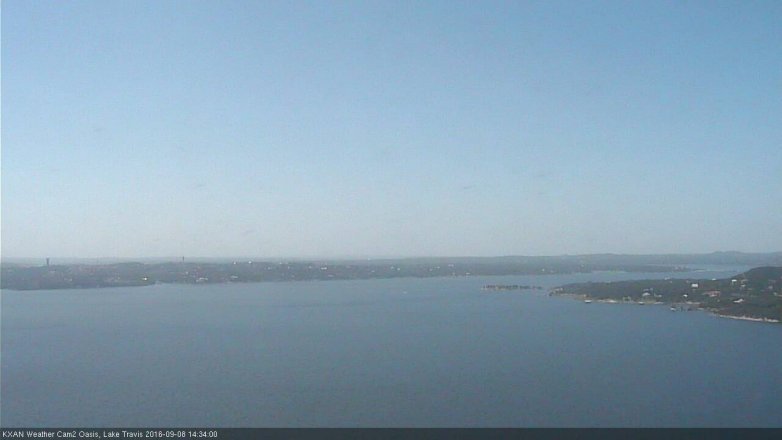 Lake Travis webcam, September 8, 2016 2:05 PM CT