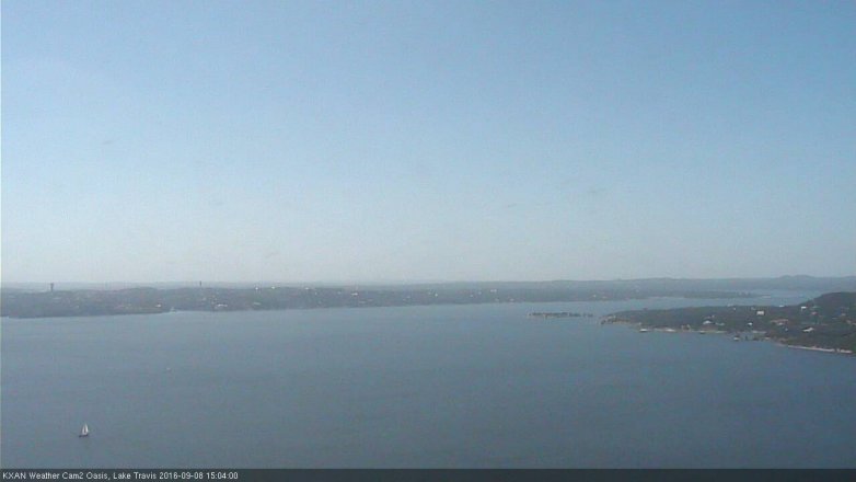 Lake Travis webcam, September 8, 2016 2:10 PM CT