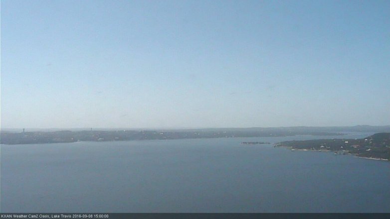 Lake Travis webcam, September 8, 2016 2:15 PM CT