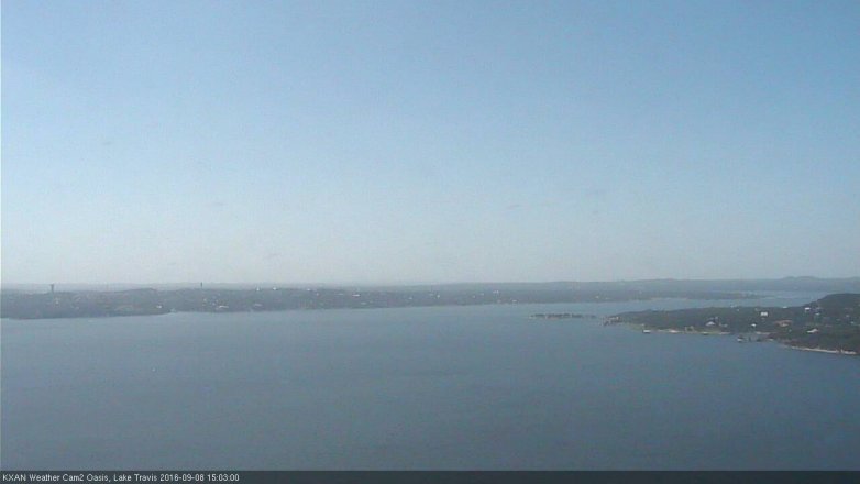 Lake Travis webcam, September 8, 2016 2:30 PM CT