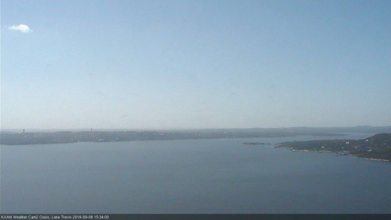Lake Travis webcam, September 8, 2016 2:50 PM CT