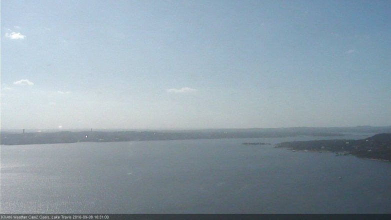 Lake Travis webcam, September 8, 2016 3:35 PM CT