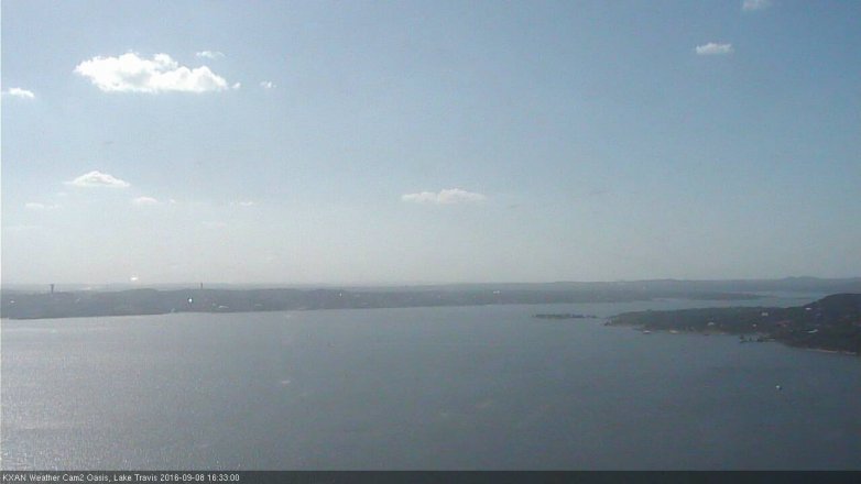 Lake Travis webcam, September 8, 2016 3:40 PM CT