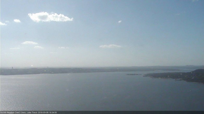 Lake Travis webcam, September 8, 2016 3:45 PM CT