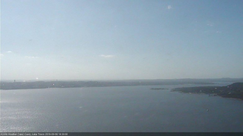 Lake Travis webcam, September 8, 2016 4:00 PM CT