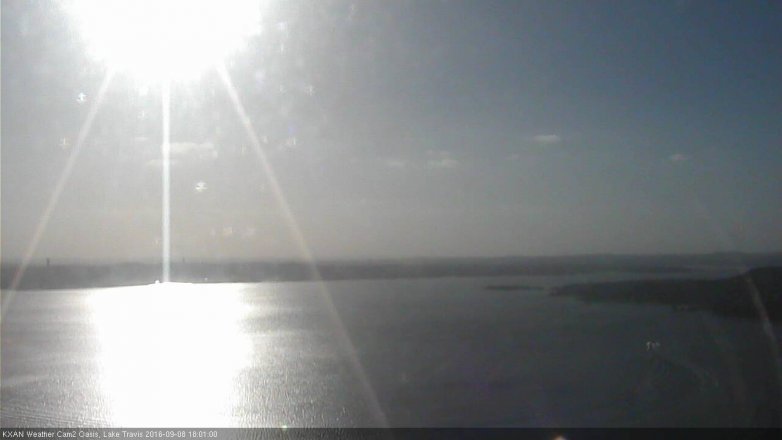 Lake Travis webcam, September 8, 2016 5:25 PM CT