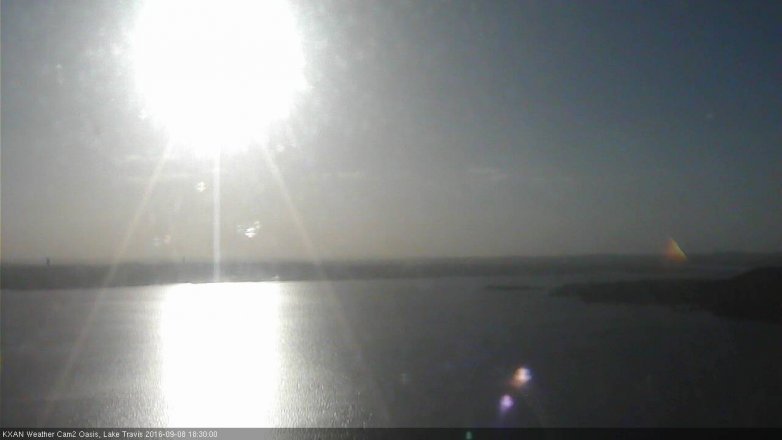 Lake Travis webcam, September 8, 2016 5:40 PM CT
