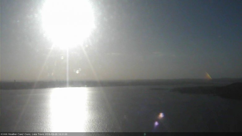 Lake Travis webcam, September 8, 2016 5:55 PM CT